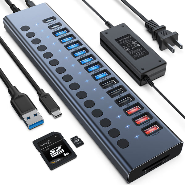 VANGREE 17-in-1 Powered USB Hub (V02001 Gray)