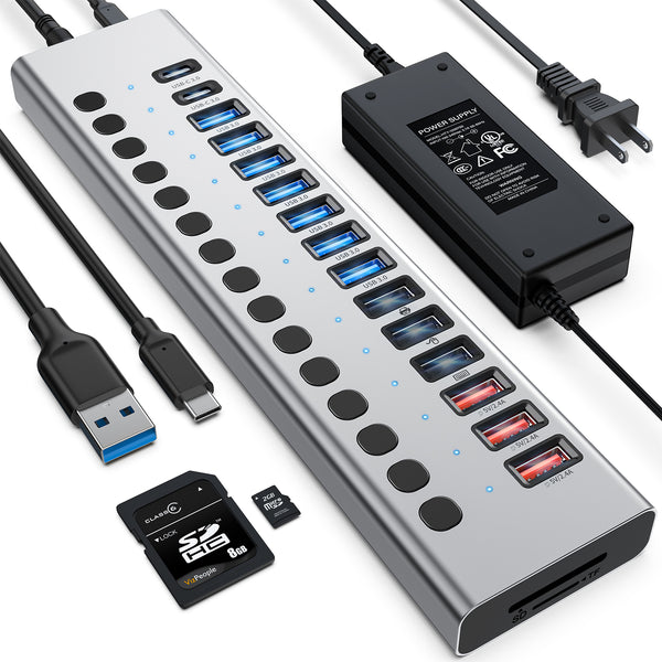 VANGREE 17-in-1 Powered USB Hub (V02001 Splitter)