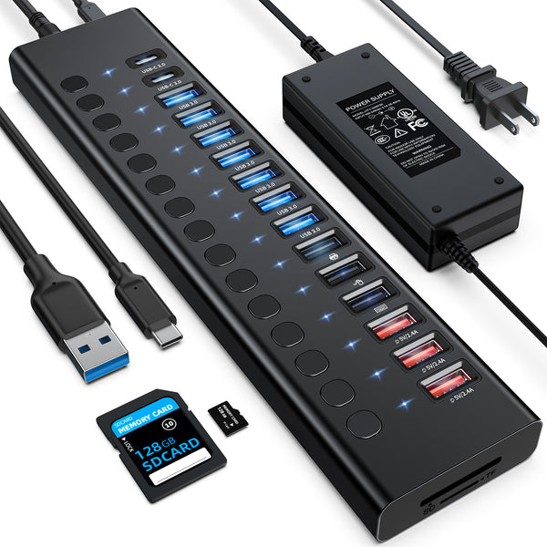 VANGREE 17-in-1 Powered USB Hub (V02001 Black)