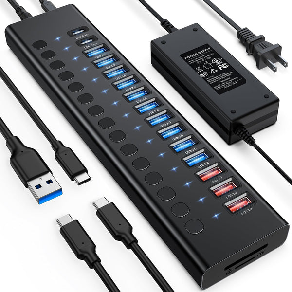 VANGREE 17-in-1 Powered USB Hub (V02001 Black)